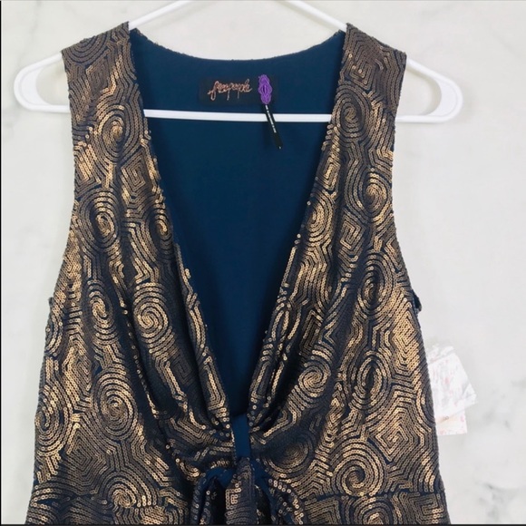 NEW Free People Paris Rock Sequined Mini Dress - Picture 3 of 7